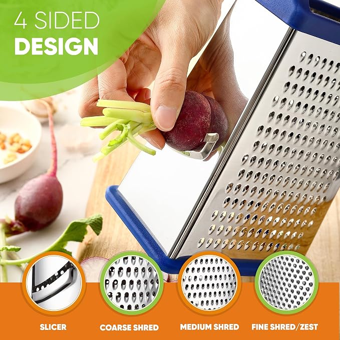 Spring Chef Stainless Steel XL Parmesan Cheese Grater - Image 6