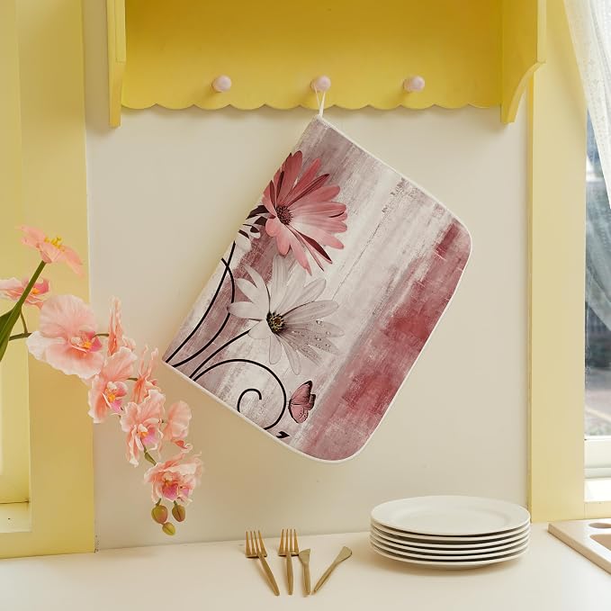 Floral Dish Drying Mat 18x24 Inches - Image 4