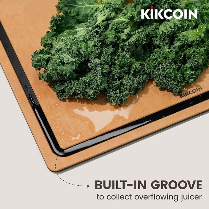 Kikcoin Wood Cutting Board Set of 3, Cutting Boards - Image 4