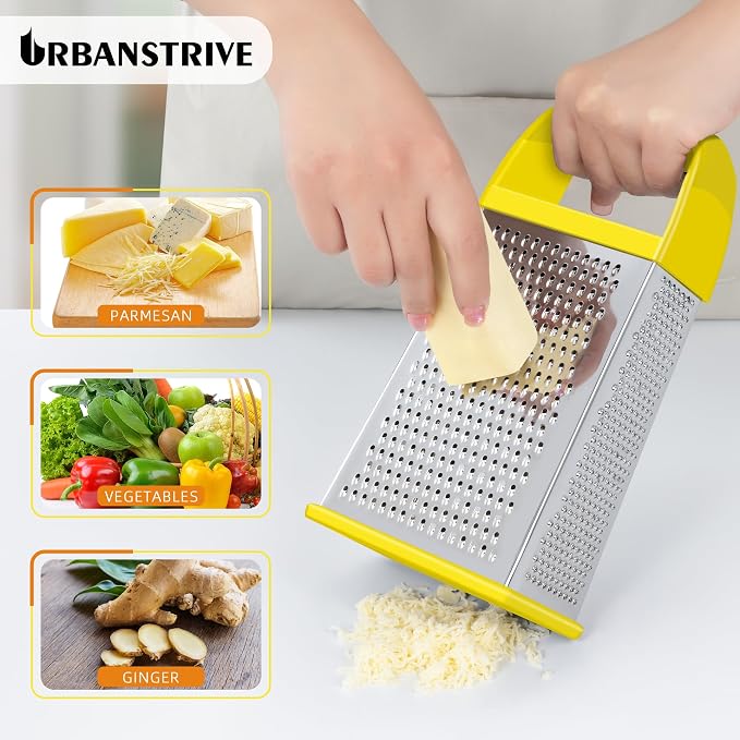 Urbanstrive Cheese Grater With Container, Professional Cheese Grater with Handle - Image 4