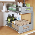 1 Pack 17IN Depth Under Sink Organizer, 2-Tier Pull Out Cabinet Organizer by UnderSinkOrganizer