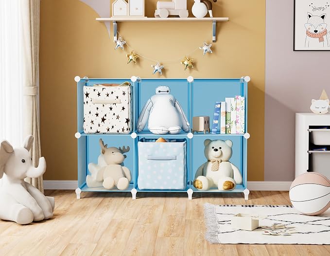 Portable Closet 6 Cube Closet Organizer and Storage Shelf Bookcase - Image 6