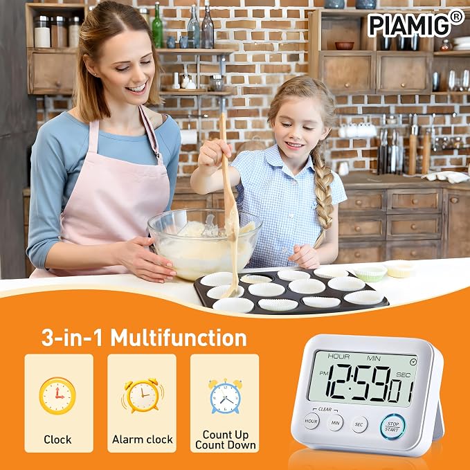 Digital Kitchen Timer Alarm Clock - Image 2