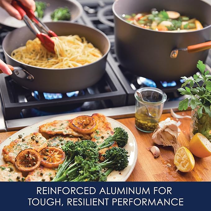 Rachael Ray Cucina Dishwasher Safe Hard Anodized Nonstick Cookware Pots and - Image 4