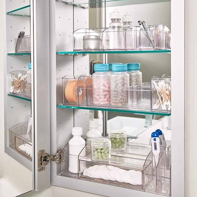 iDesign 43030 Med+ 12" Plastic Divided Vanity Medication and Bathroom Accessory - Image 6