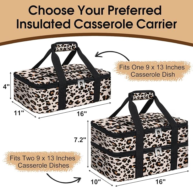 Double Insulated Casserole Carrier, Portable Casserole Carrier - Image 2