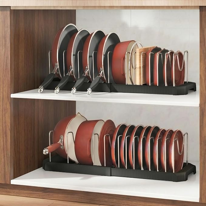 Pots and Pans Organizer for under Cabinet, Pan Pot Organizers inside Cabinet - Image 9