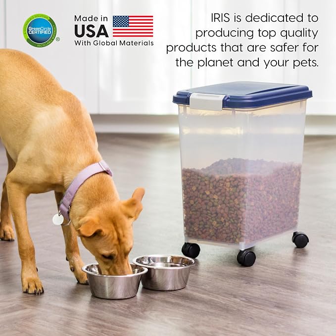 IRIS USA Airtight Dog Food Storage Container, Attachable Wheels, - Image 6