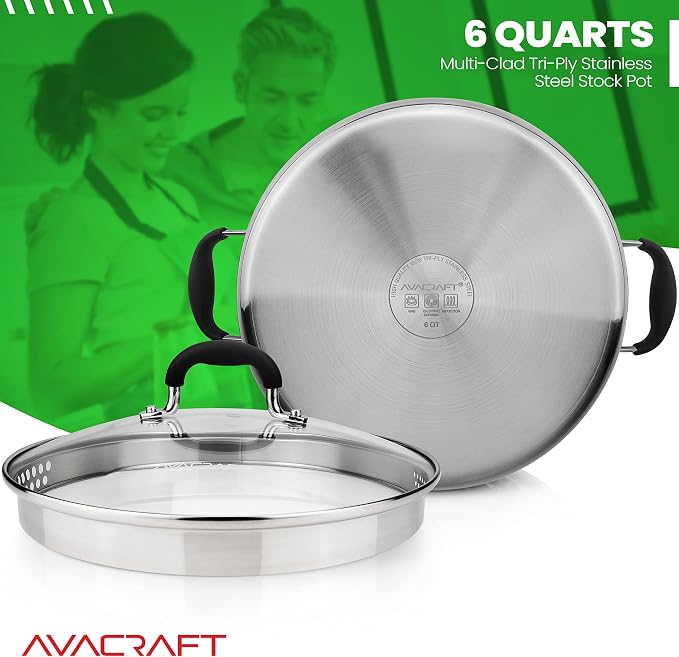 AVACRAFT Tri-Ply Stainless Steel Stockpot - Image 5