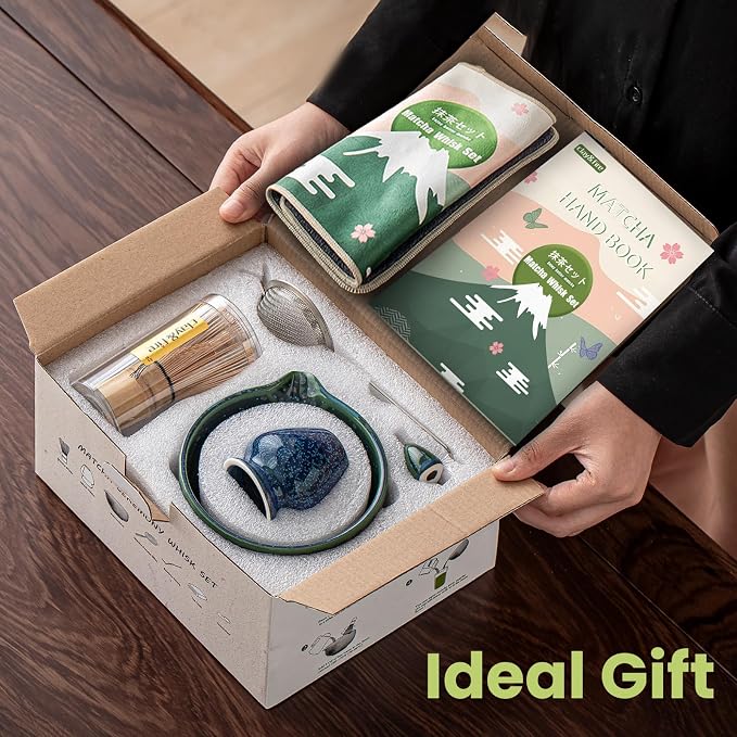 Clay&Fire Matcha Whisk Set，9 Pcs Ceramic Matcha Set, 15 OZ Matcha Bowl - Image 7