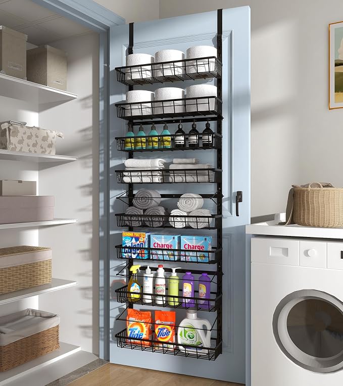Mefirt Over The Door Pantry Organizer, Wall Mount Spice Rack, Pantry Hanging - Image 7