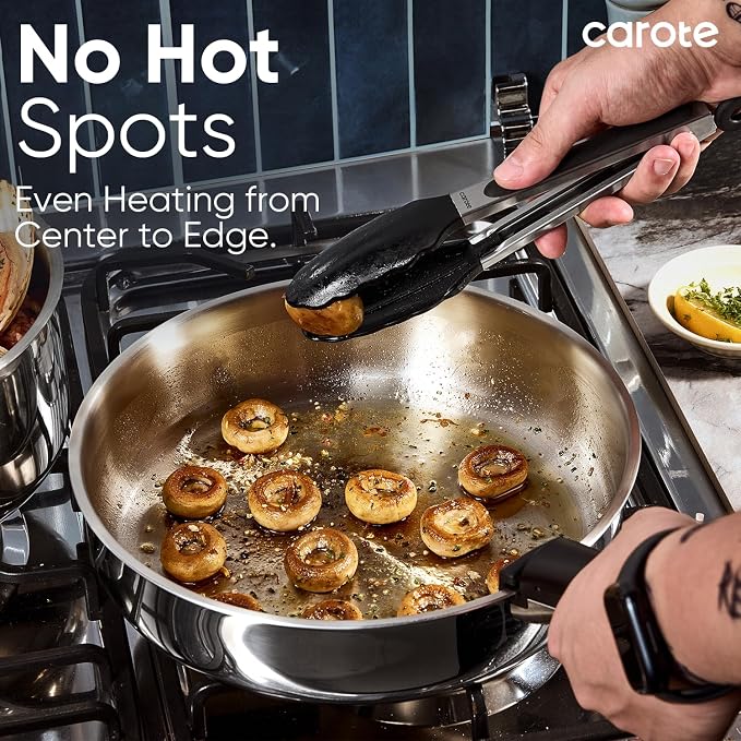 CAROTE 18pcs Stainless Steel Cookware Set - Image 5