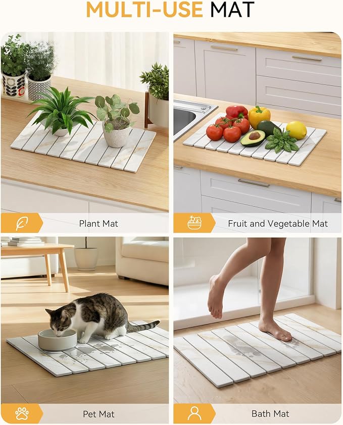 Yofidra Large Stone Dish Drying Mat - Image 5