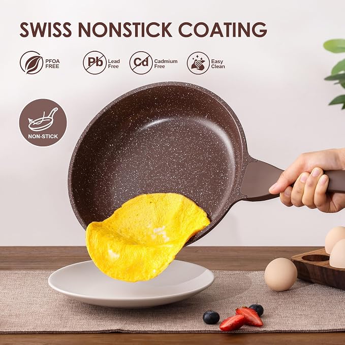 SENSARTE Nonstick Frying Pan Skillet, Granite Coating Omelette Pan, Healthy - Image 2