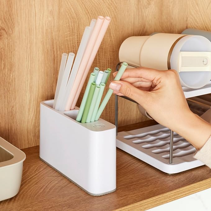 YouCopia SipStation Straw Holder, Reusable Straw Organizer - Image 7