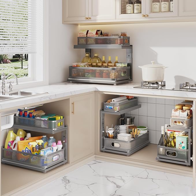 2 Pack 18.5IN-Depth Under Sink Organizer - Image 8