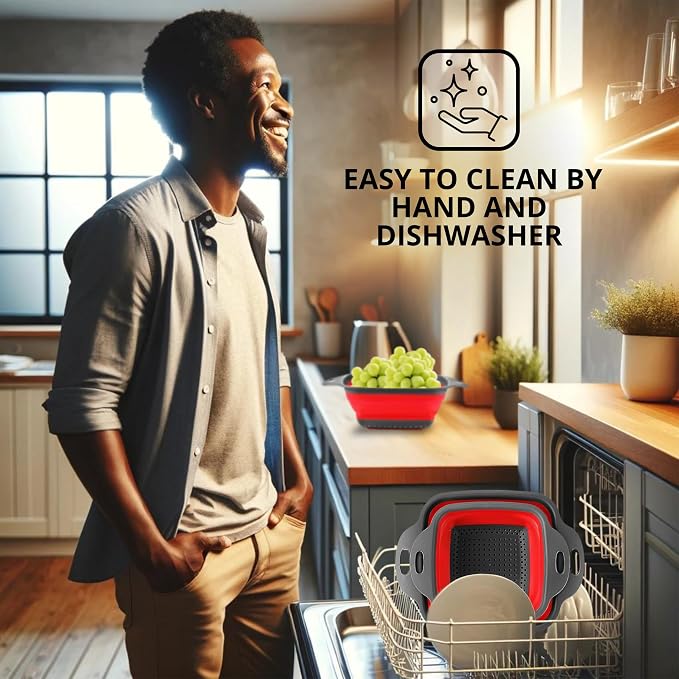 Square Collapsible Colander - Image 9