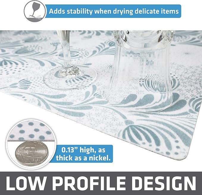 Drymate Jumbo XL Dish Drying Mat, Low-Profile, Super Absorbent, Quick Dry Fabric - Image 4