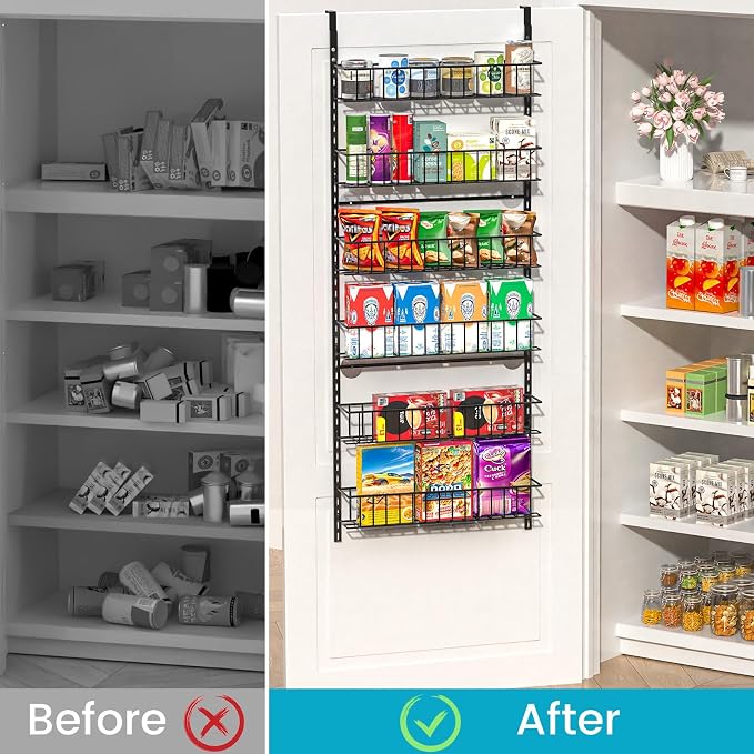 ElegantArray 6-Tier Pantry Door Oragnizer, Over The Door Pantry Organizer Rack - Image 3