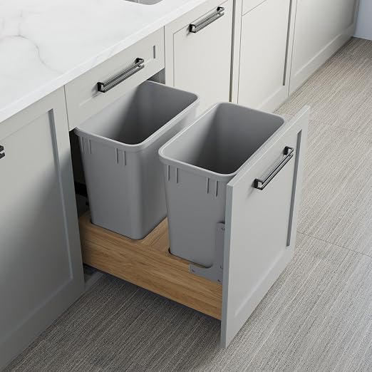 Dowell Double 35Qt Undermount Trash Pull-Out Waste Container by DowellKitchenBath