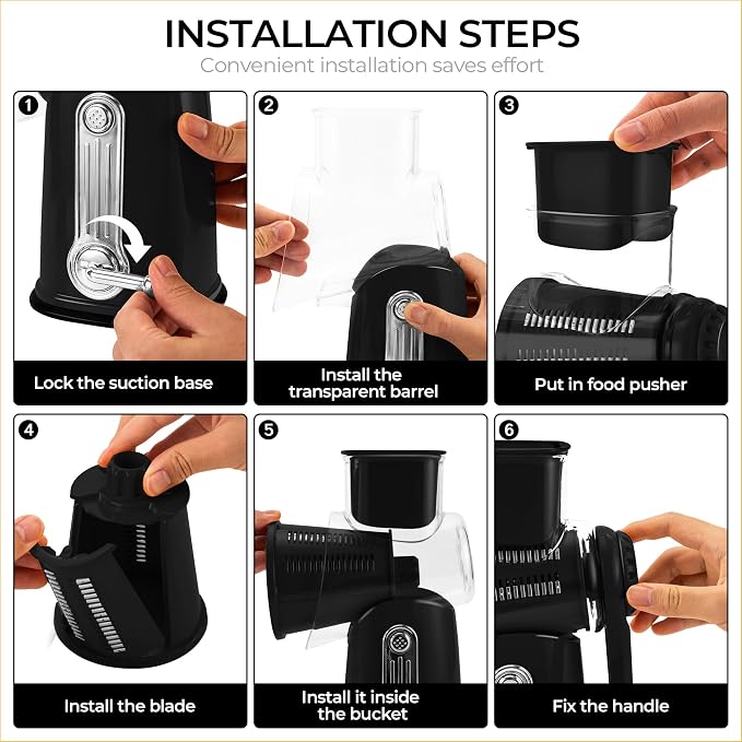 SUSTEAS Rotary Cheese Grater - Image 6