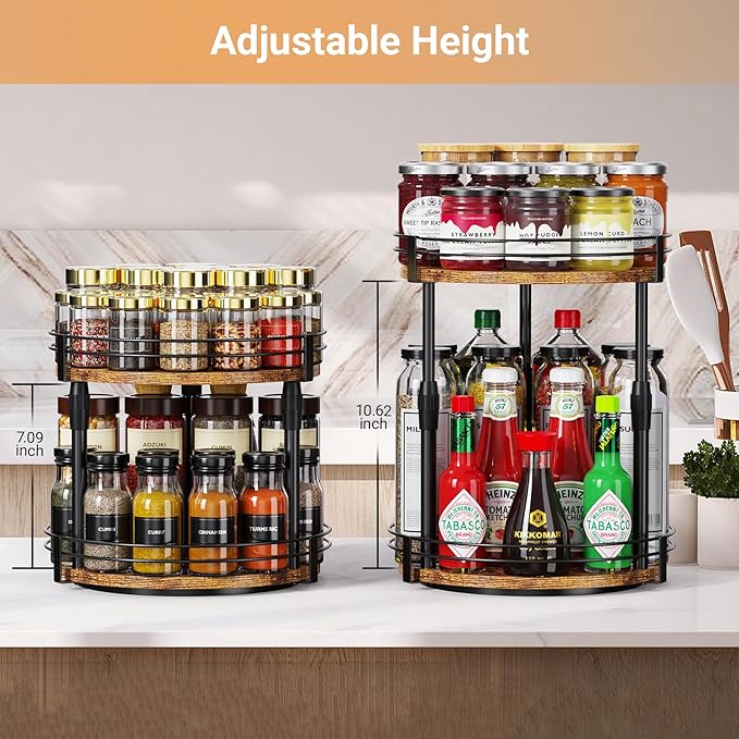Across-Star Lazy-Susan-Organizer-Spice-Rack, Rotating Spice Organizer - Image 3