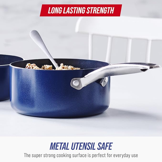 Blue Diamond Nonstick 2QT Saucepan - Image 5