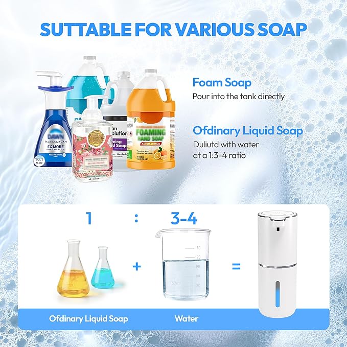 2 Pack Automatic Foaming Soap Dispenser, Touchless Foam Soap Dispenser - Image 5