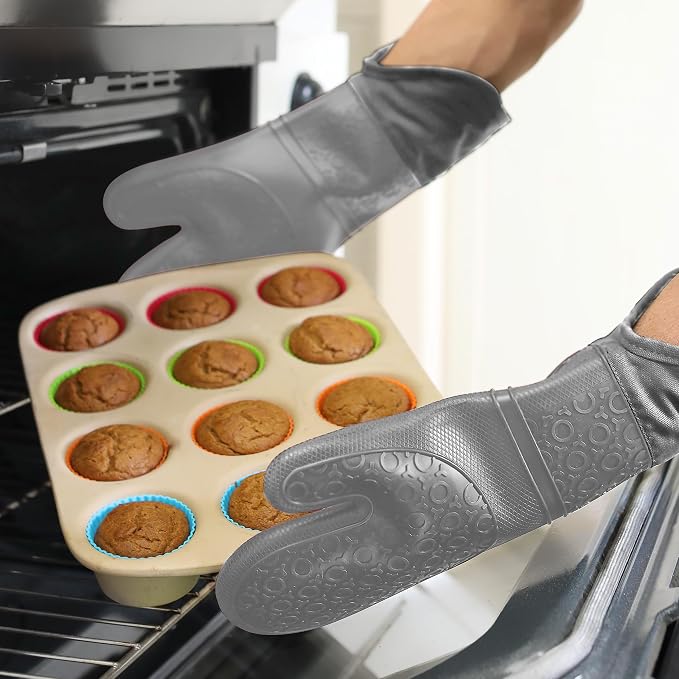 BPA-Free Soft Silicone Oven Mitts - Image 8