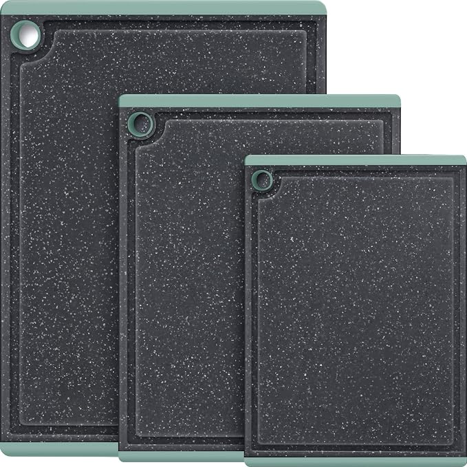 Plastic Cutting Boards for Kitchen, 3-Piece Large Cutting Board Set Dishwasher by Kikcoin