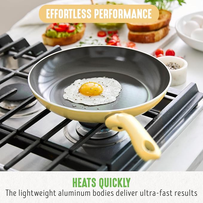 GreenLife Essentials 8" Frying Pan Skillet, PFAS-Free Ceramic Nonstick - Image 5