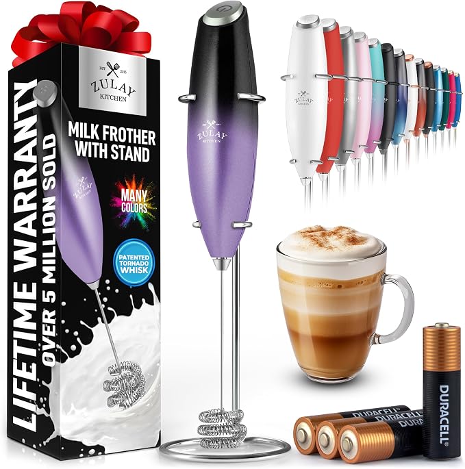 Zulay Kitchen Patented Tornado Triple Whisk Milk Frother by ZulayKitchen