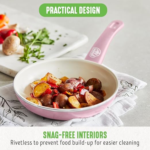 GreenLife Nonstick 8" Frying Pan Skillet, Non-Toxic PFAS-Free Ceramic Nonstick - Image 5