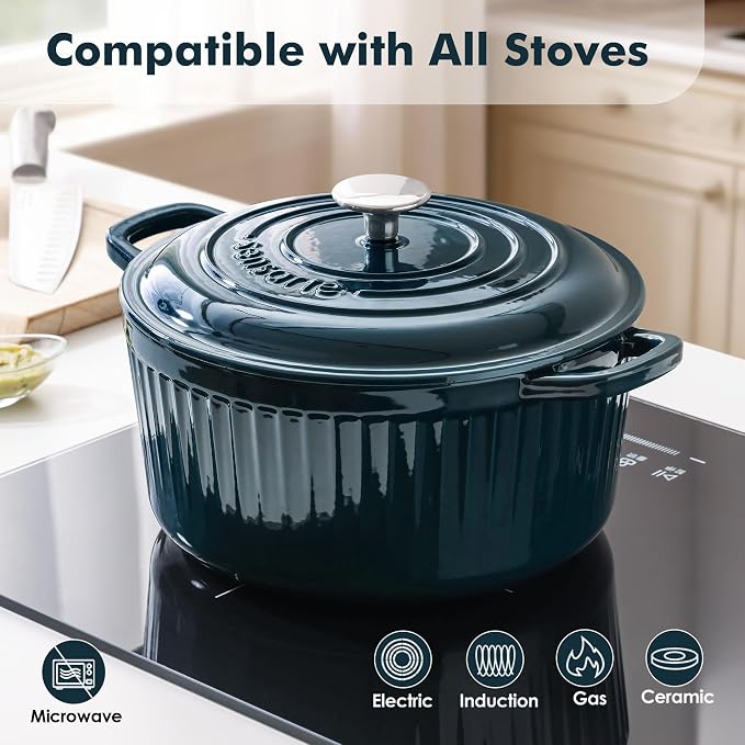 SENSARTE Enameled Cast Iron Dutch Oven Pot - Image 4