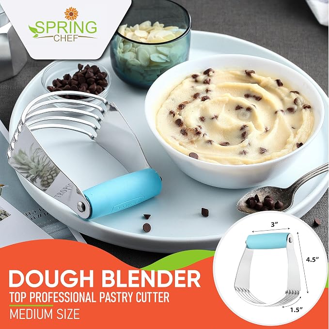 Spring Chef Dough Blender, Top Professional Pastry Cutter, Heavy Duty Baking - Image 2