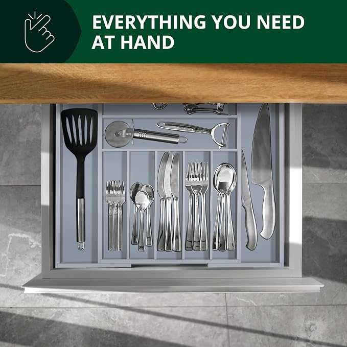 ROYAL CRAFT WOOD Luxury Bamboo Kitchen Drawer Organizer - Image 3