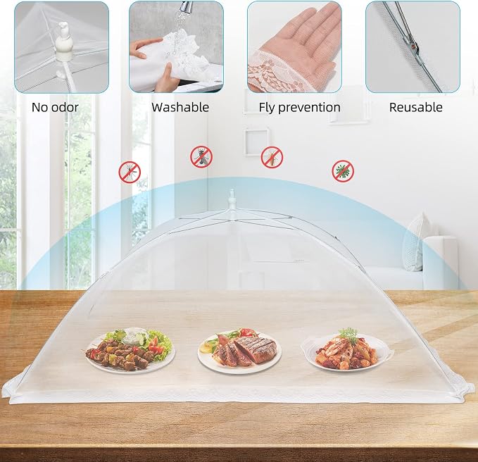 2 Pcs Extra Large Mesh Food Cover Tent（46"x20" - Image 3