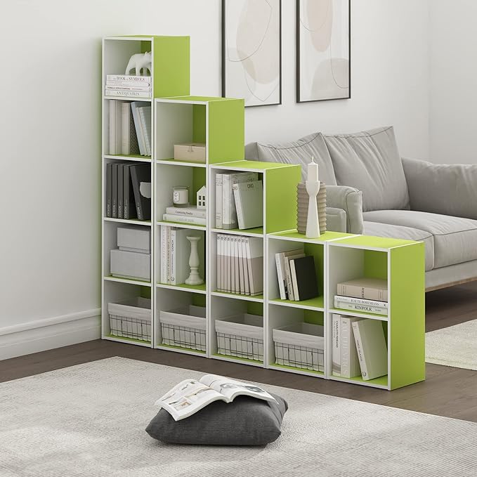 Furinno PASIR Book Shelf, 5-Tier Modern Bookshelf, Open Shelves Bookcase 9 x 12 - Image 2
