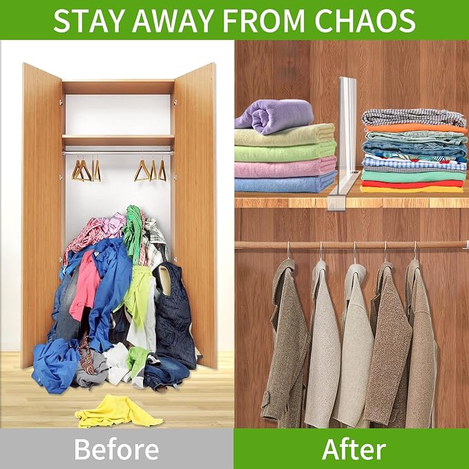 10 Pack Acrylic Shelf Dividers, Closet Shelf Separators - Image 6