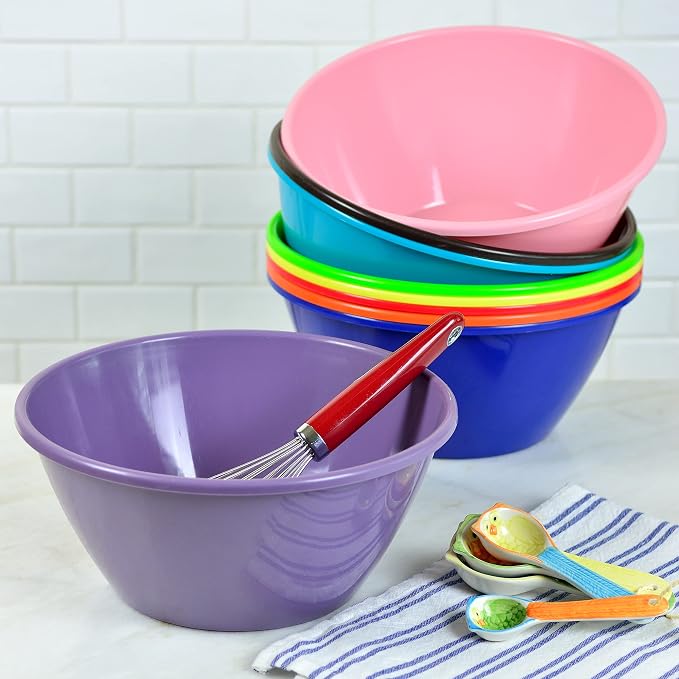 Youngever 11 inch 120 Ounce Plastic Mixing and Serving Bowls, Large Popcorn - Image 4