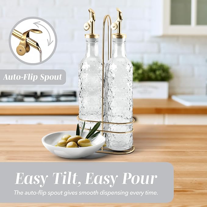 COOK WITH COLOR Glass Olive Oil Bottle Dispenser - Image 5