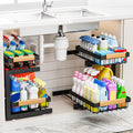 ADBIU Under Sink Organizer XL Size, 2 Packs 2 Tier Expandable Height Under-Sink by ADBIU