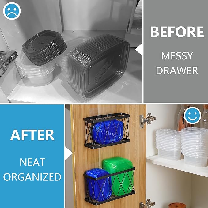 YIGII 3 Pack Adhesive Cabinet Organizer - Image 3