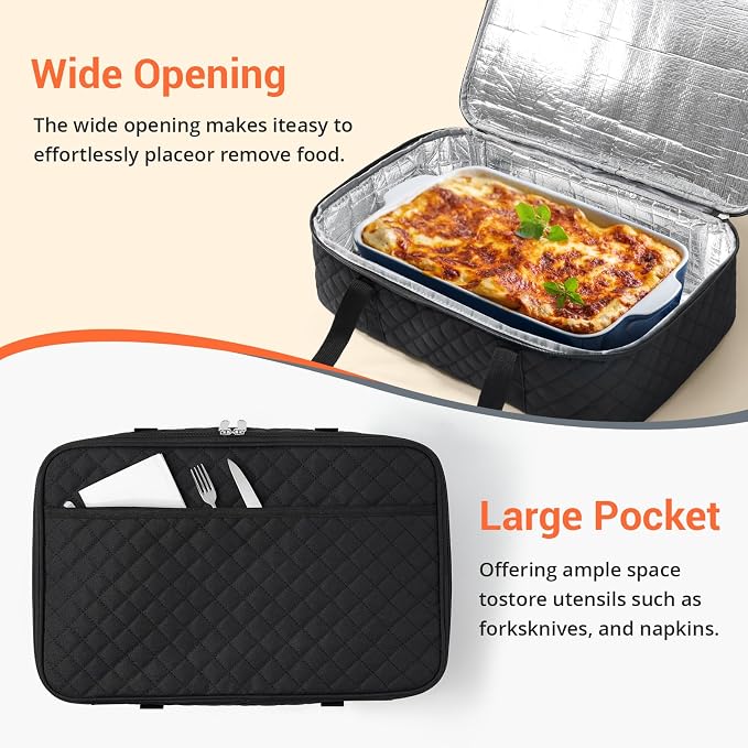 Insulated Casserole Carrier Portable Food Tote - Image 5