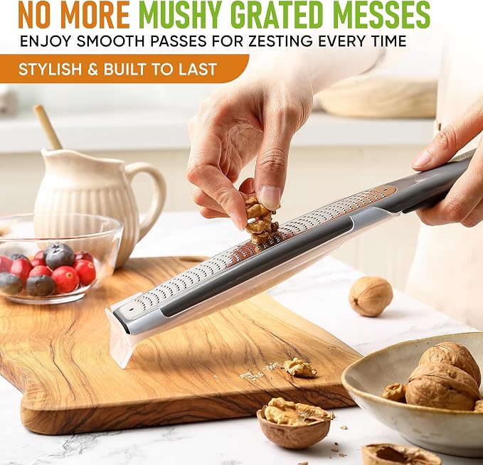 Spring Chef Premium Gray Lemon Zester Grater - Image 6
