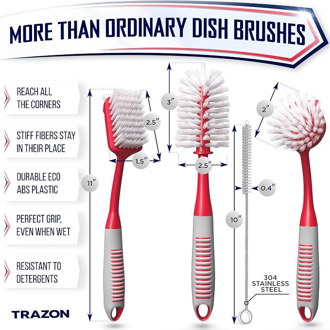 Dish Brush Set of 4 - Image 2