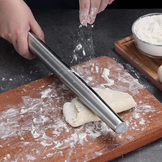 Stainless Steel Rolling Pin, Matte Finish 16.7 Inches, Berglander Rolling Pin - Image 9
