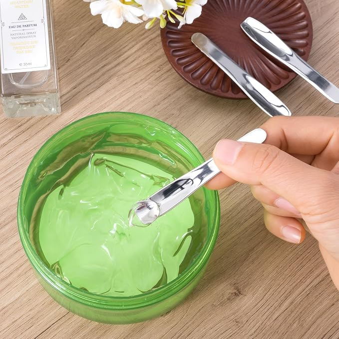Pndeyo 3pcs Mini Stainless Steel Makeup Spatula, 2.75x0.45in Reusable Cosmetic - Image 8