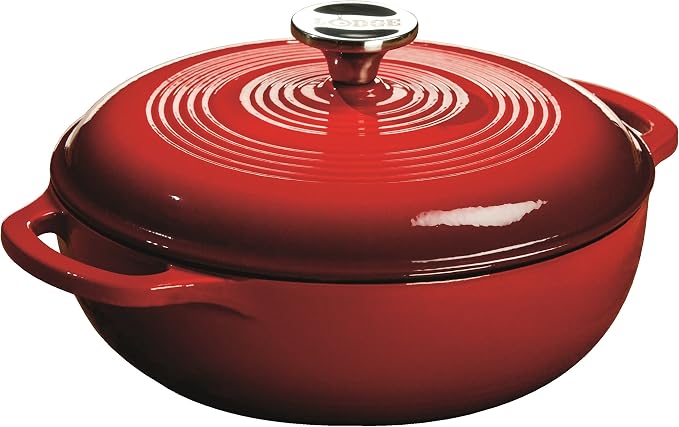 Lodge 3 Quart Enameled Cast Iron Dutch Oven by Lodge
