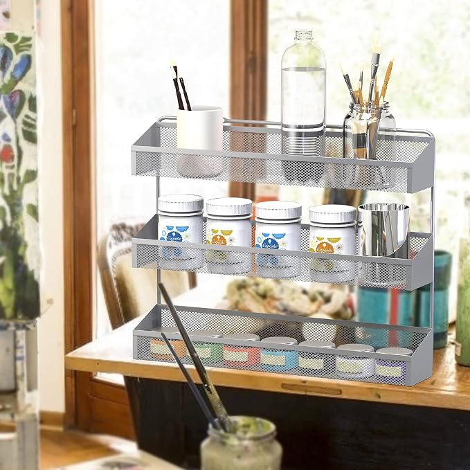Auledio 2 Pack Spice Rack Organizer, 3 Tier Counter-top Stand or Wall Mounted - Image 5